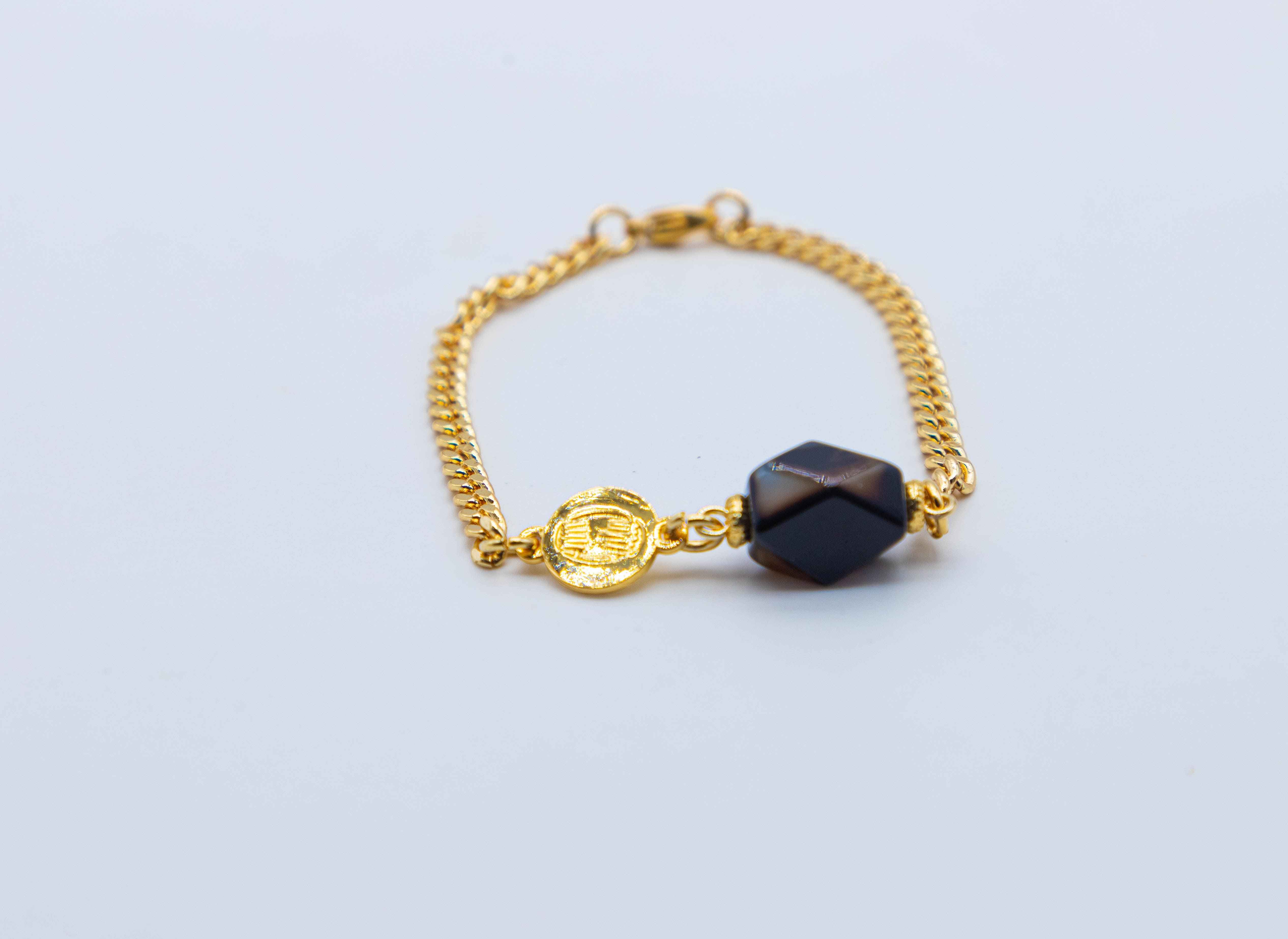 Bracelet à chaîne en perles semi-précieuses image