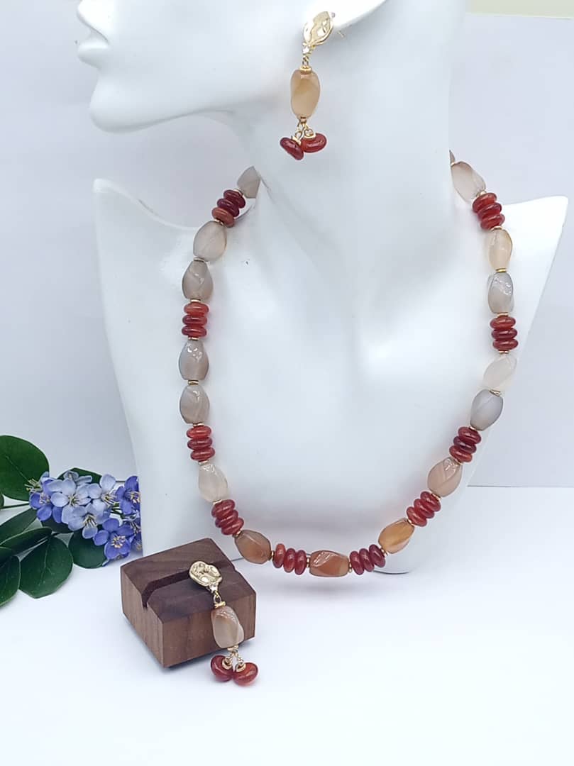 Parure en perles Agate Coraline image
