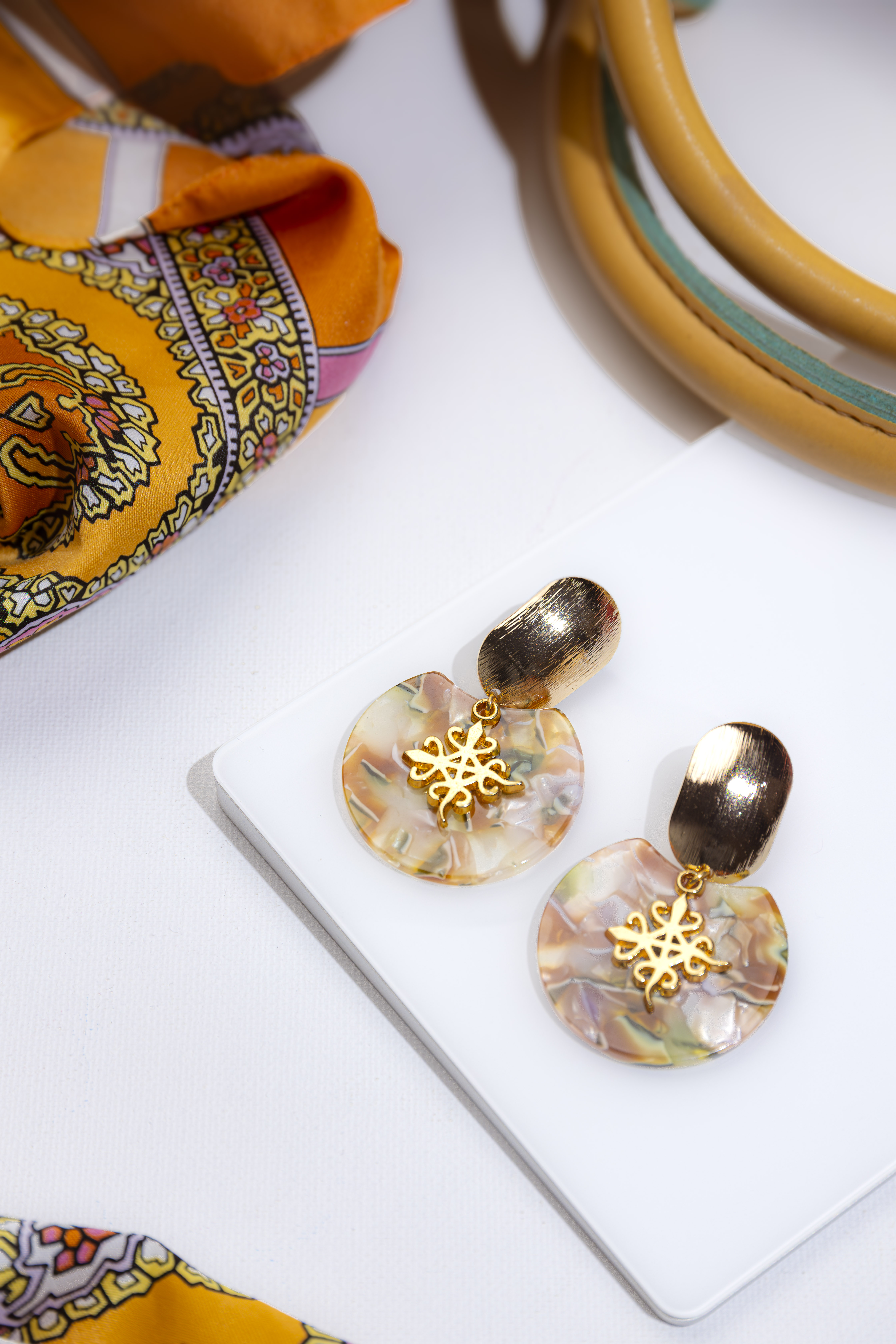 Boucles d'oreilles Shantys Adinkra Ronde image3