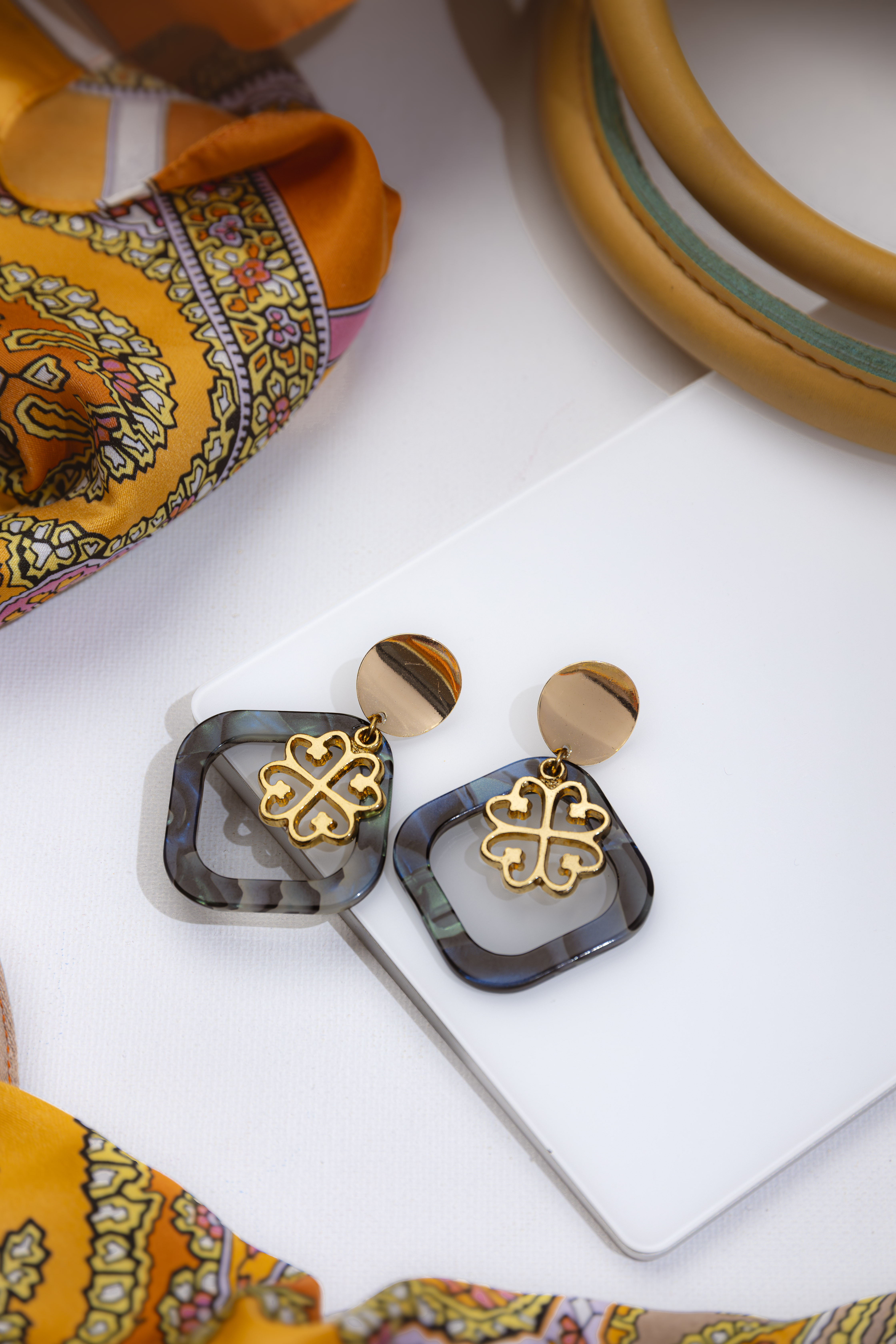 Boucles d'oreilles Shantys Adinkra Ronde image