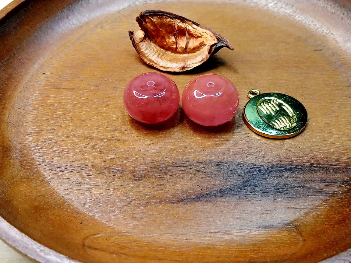 Boucles d'oreilles en perles Quartz rose image 4