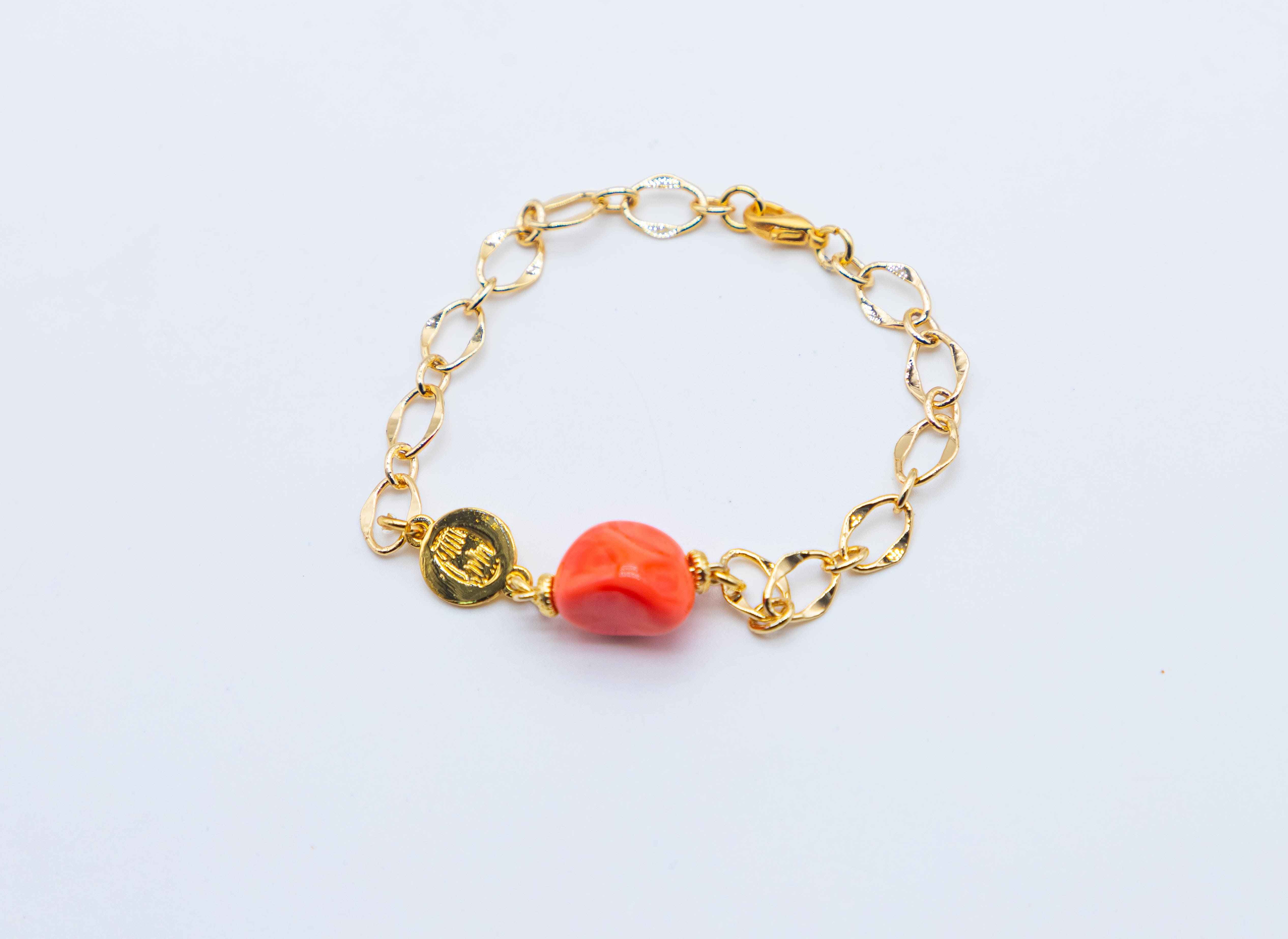 Bracelet à chaîne en perles semi-précieuses image