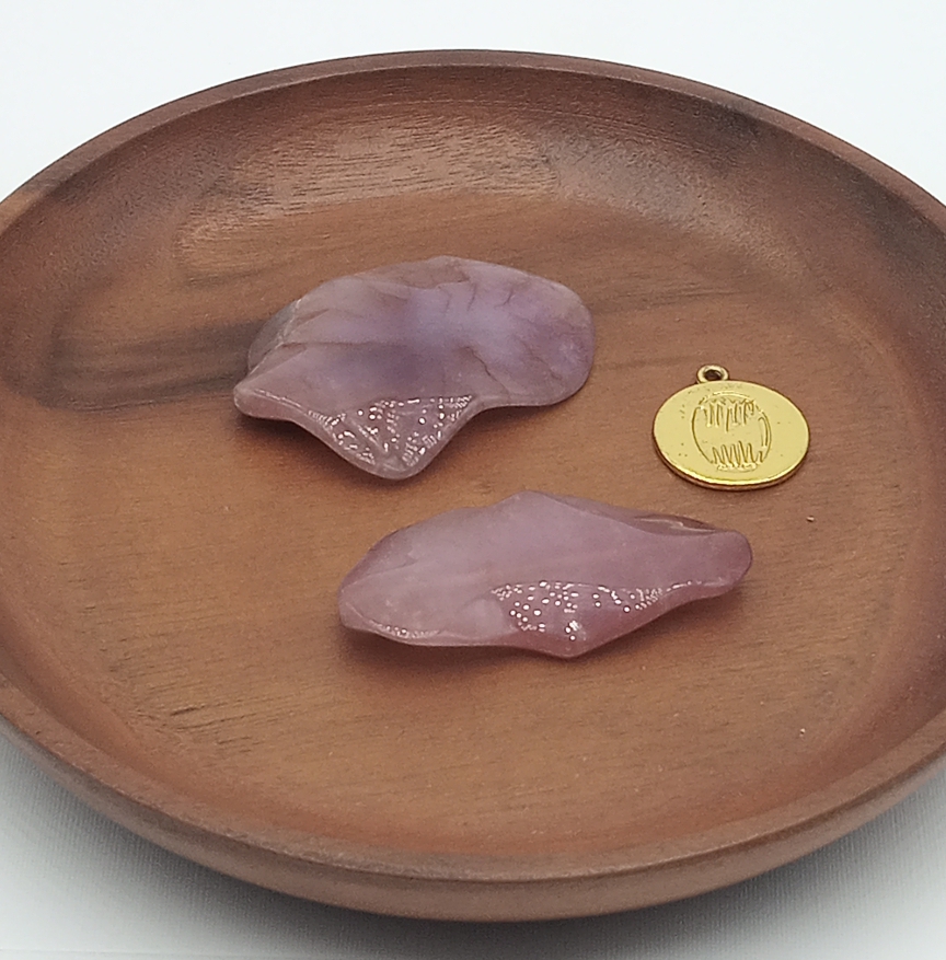 Sautoir en perles de Quartz rose image3