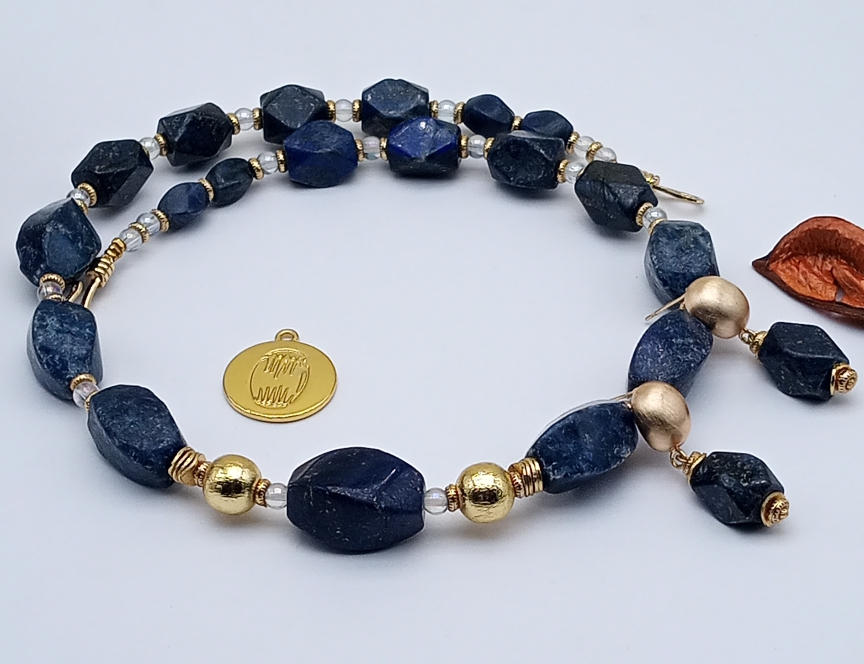 Parure en perles Lapis lazuli image hover