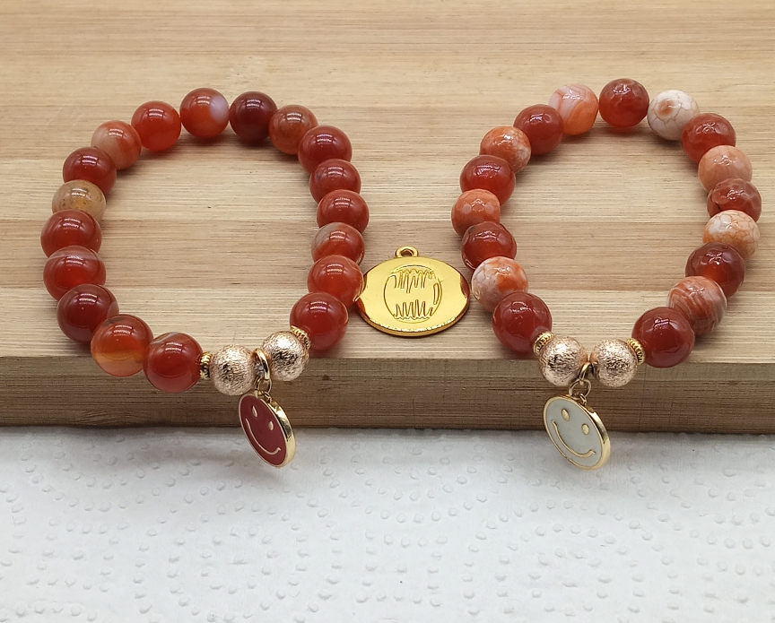 Bracelet en perles d'Agates image hover