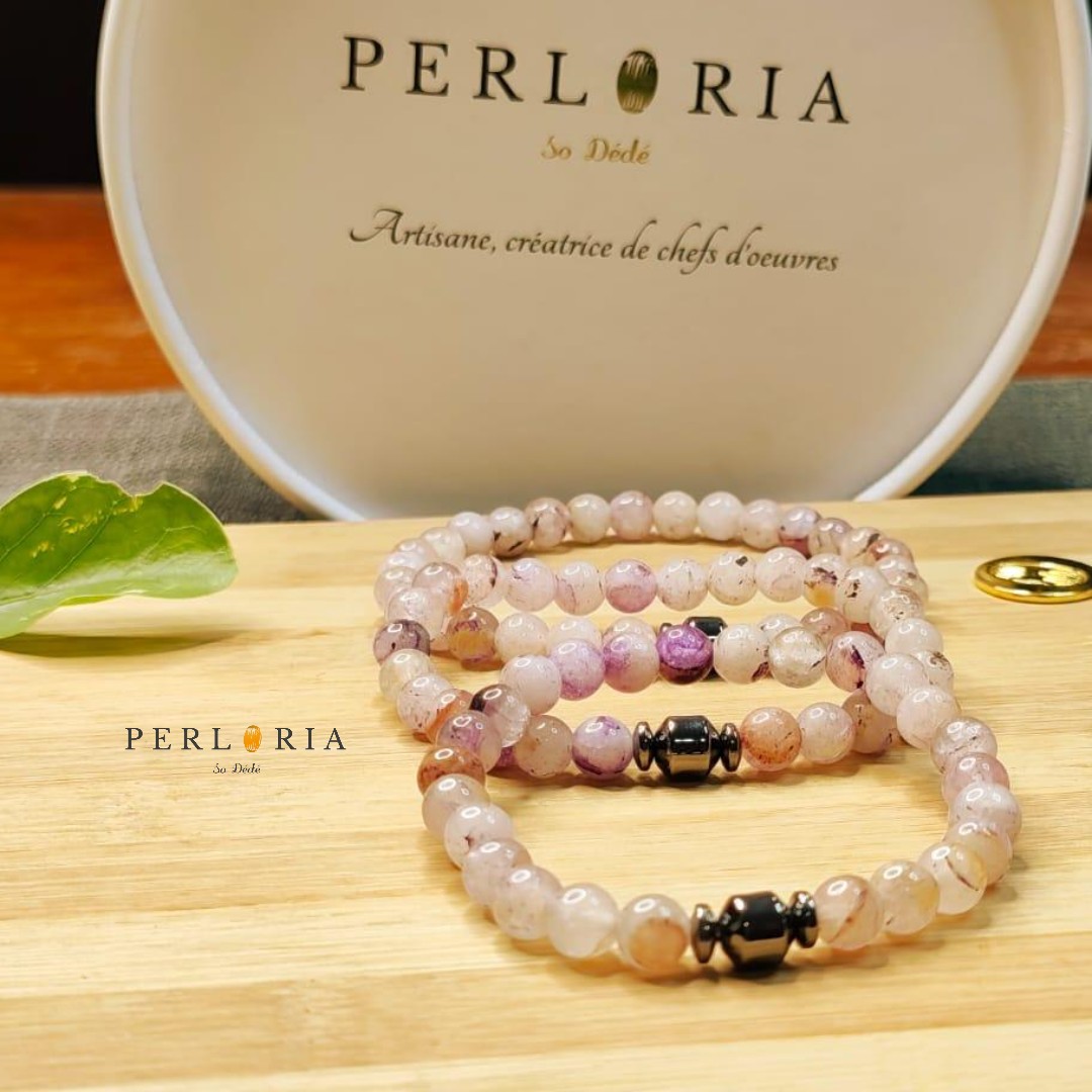 Bracelet pour homme en perles Kunzite image hover