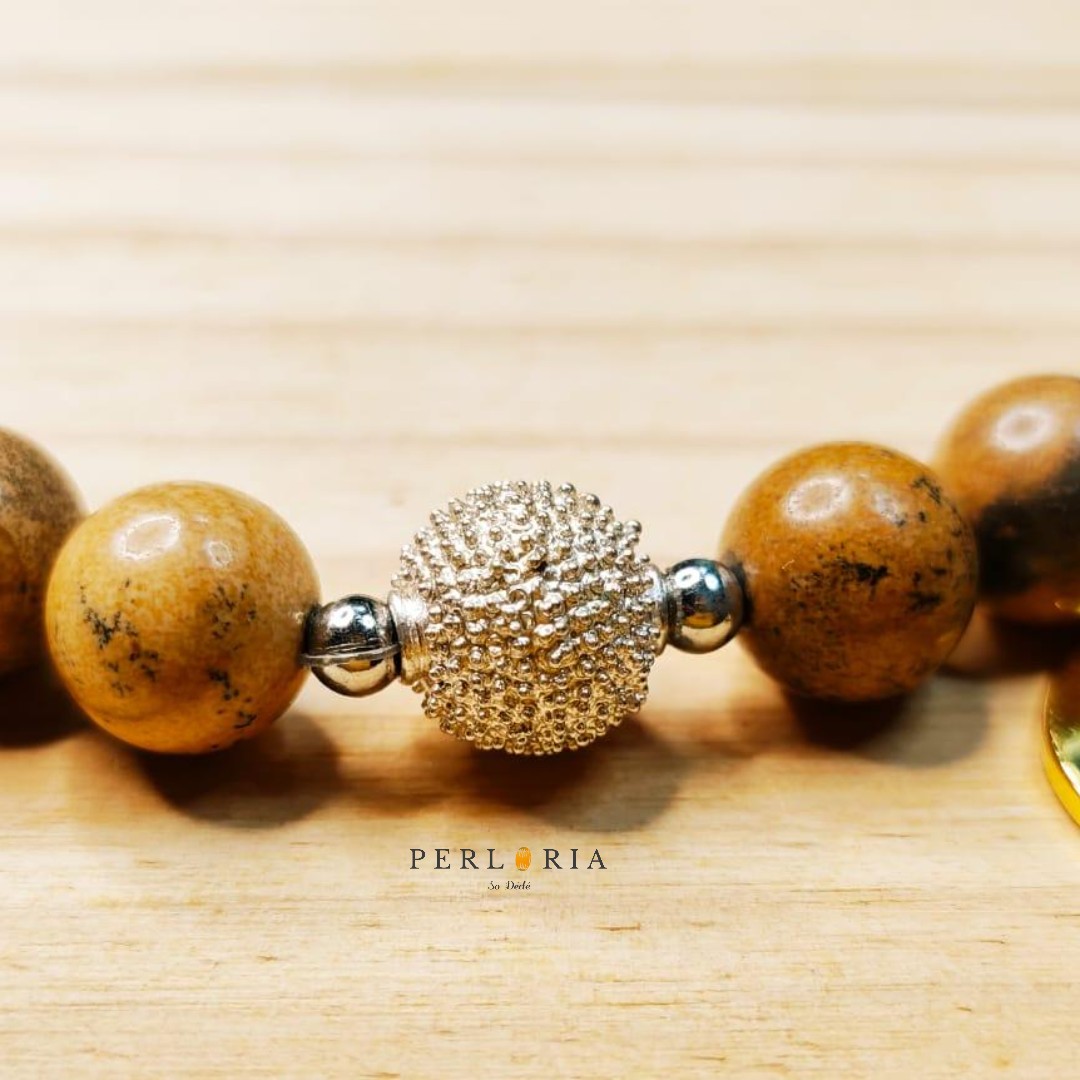 Collier pour homme en perles de Jaspe paysage image3